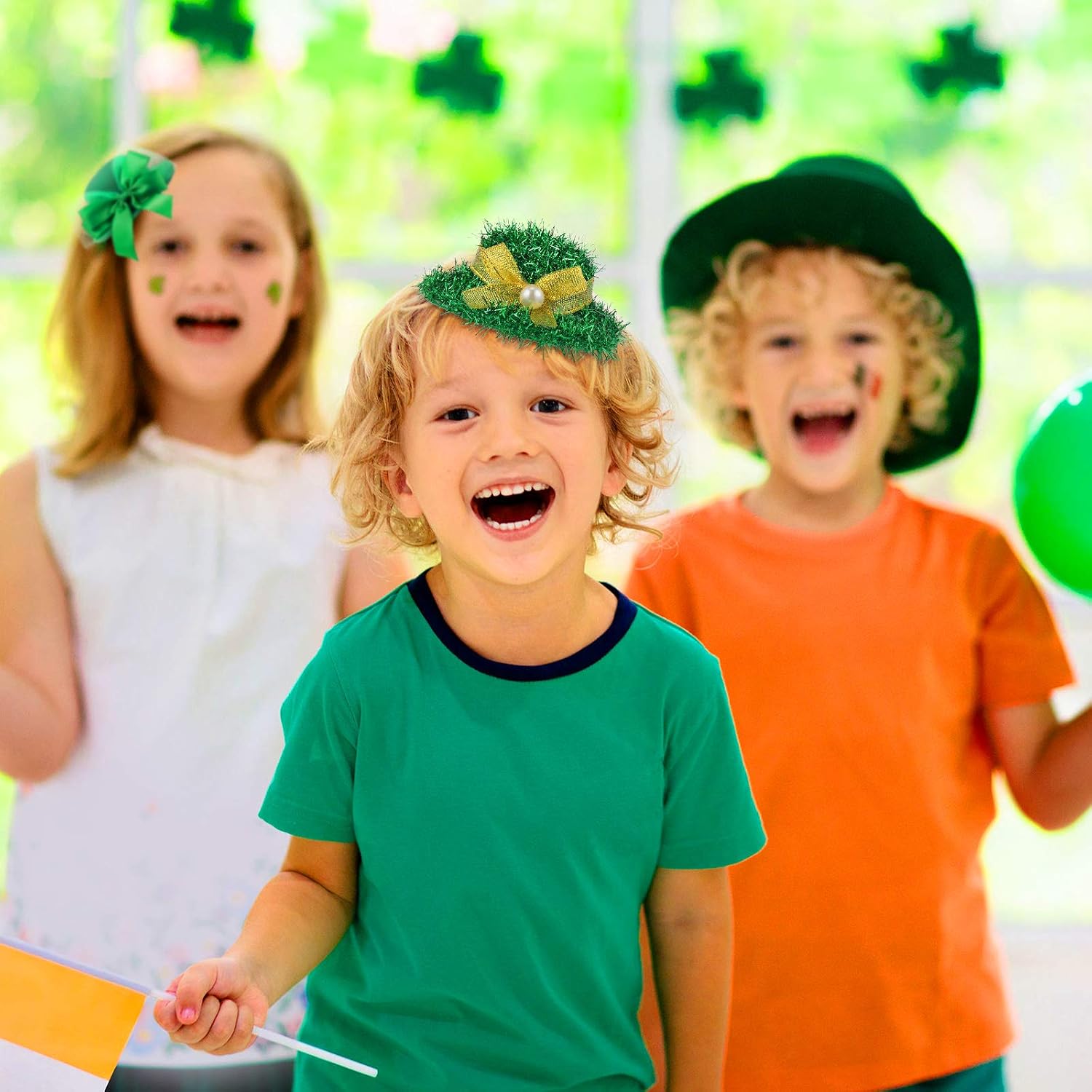Chuangdi 6 Pieces St. Patrick's Day Party Hat Hairpins Leprechaun Hats Mini Hat Hair Clips Irish Green Accessories for Women Girls, St. Patrick's Day Decorations