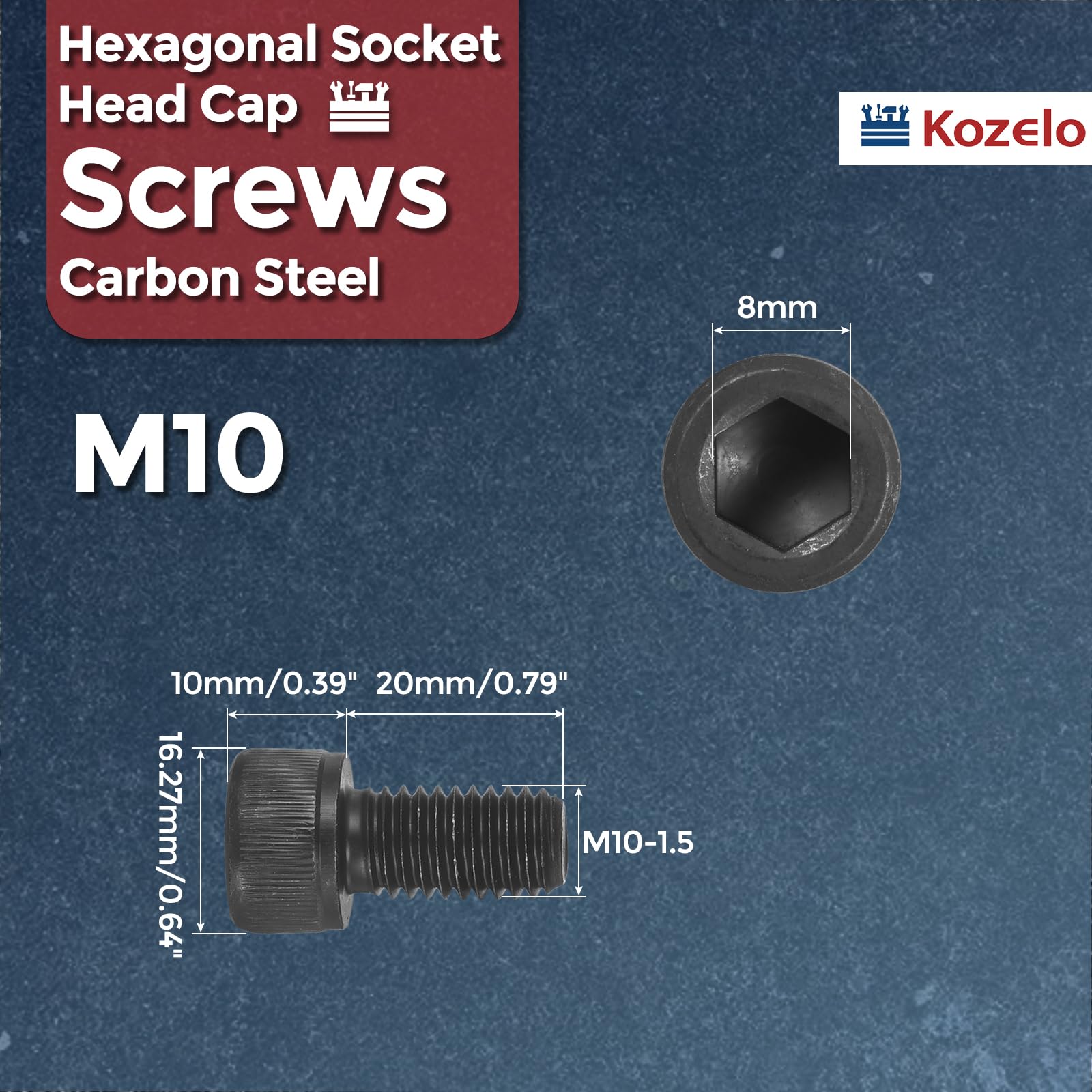 Kozelo 10pcs Socket Head Cap Screws - Image 2