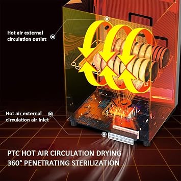 Large-Capacity Tableware Disinfection Cabinet, Multi-Functional Storage Double-Layer, Household Vertical High-Temperature Disinfection Tableware Teacup Electronic Dryer,B