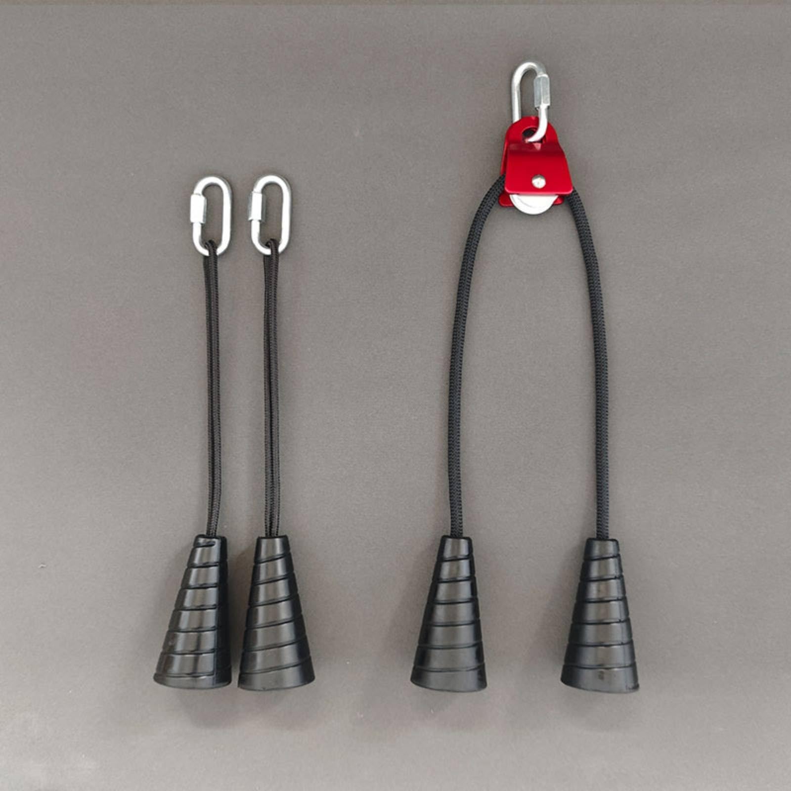 F Fityle Banda de Resistencia Fitness Asas Manijas Cuerda Conector con Mosquetón y Empuñadura de Goma Estriada para Tracción y Estabilidad Adecuada para Máquinas de Gimnasio y Casa