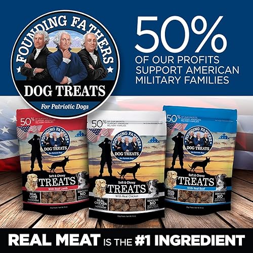 Miniatura 3 de Founding Fathers Golosinas suaves y masticables para perros, cordero, 16 onzas (paquete de 1)