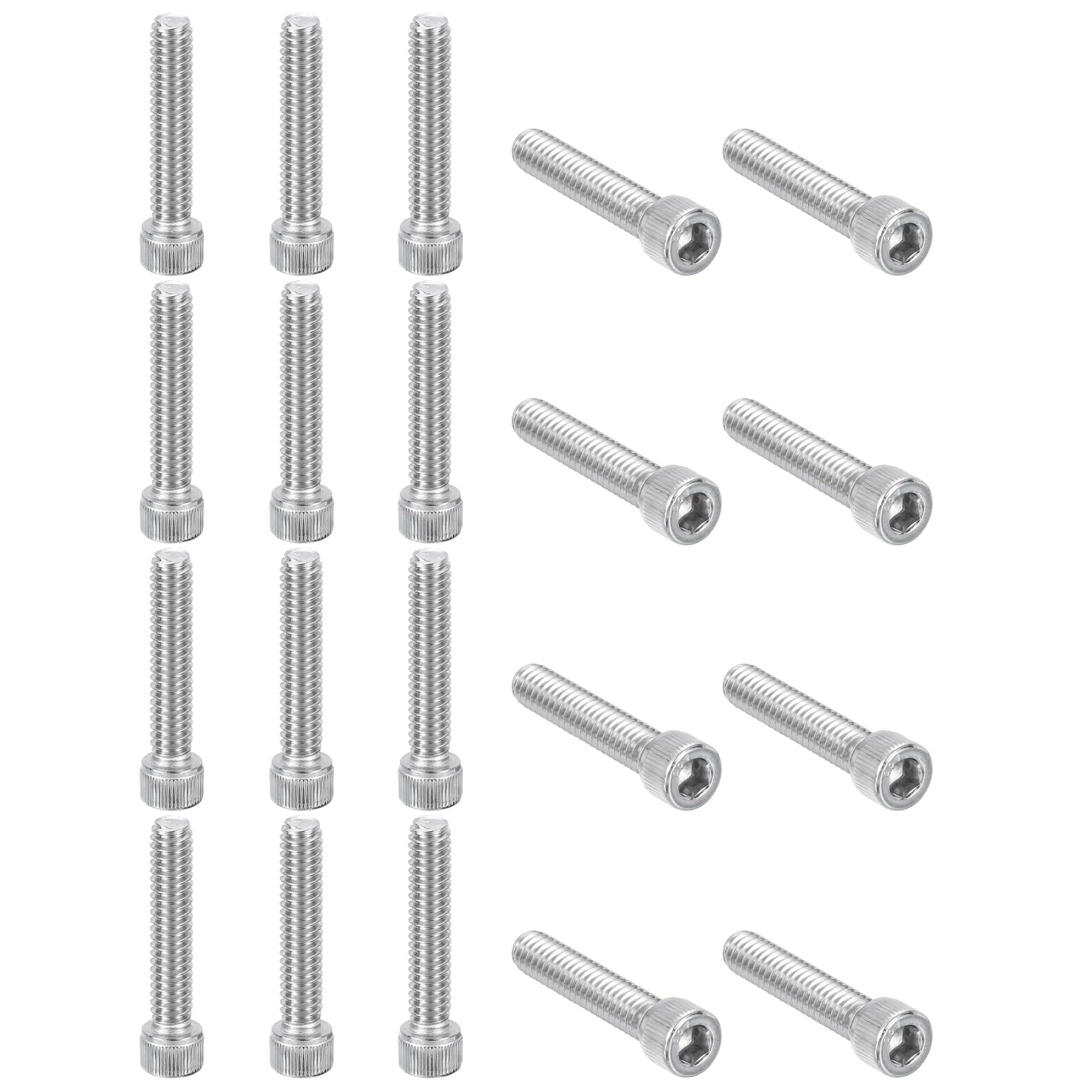 PATIKIL 1/4-20 x 1-1/4" Hex Socket Cap Head Screw Bolt, 20Pcs 304 Stainless Steel 18-8
