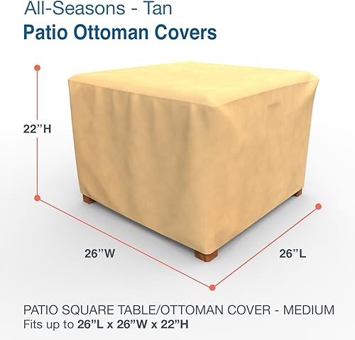 Miniatura 2 de Budge P4A06SF1 - Mesa cuadrada para patio  otomana para todas las estaciones, ligera, resistente a los rayos UV, tamaño mediano, color marrón