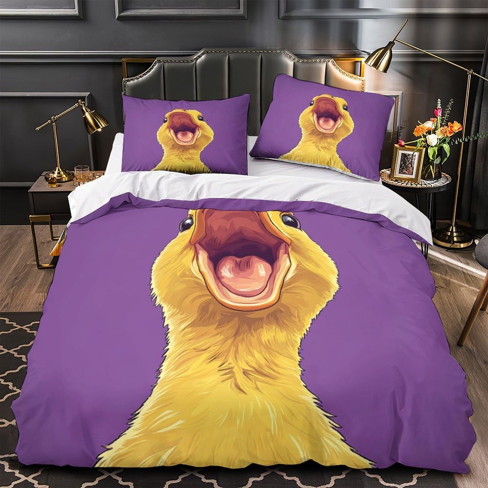 Housse de couette dragon mignon hypoallergénique contre allergies lit