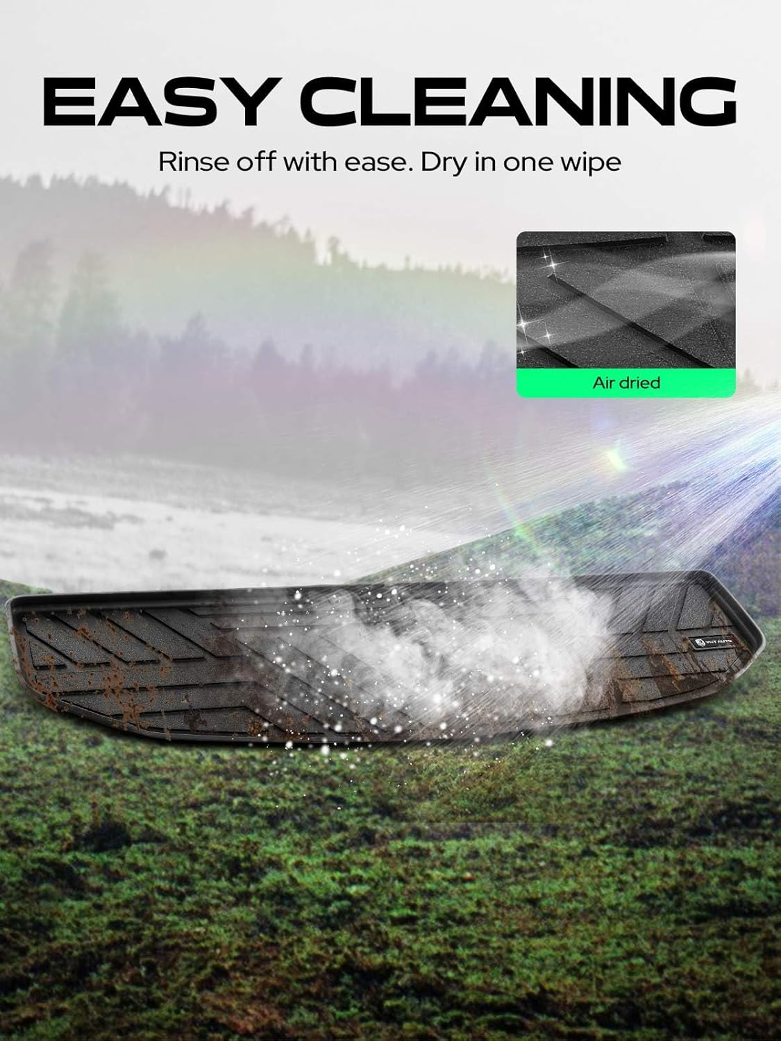 YHTAUTO Trunk Mat Compatible with Kia Sorento 2021-2025, TPE Floor Liners All-Weather Protection Custom Fit, Cargo Mat, Black - Image 8