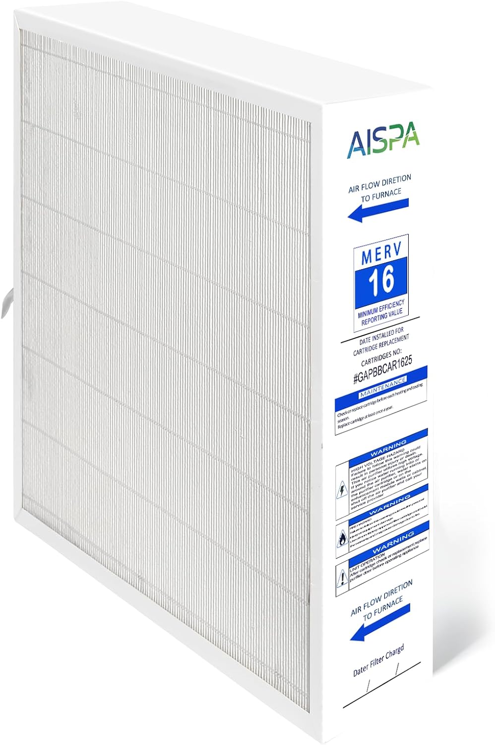 MERV 16 Furnace Filter 16x25x3.5, Compatible with Bryant/Carrier Infinity Air Purifier, Replacement for GAPCCCAR1625, HVAC Air Filter for Home, 1 Pack