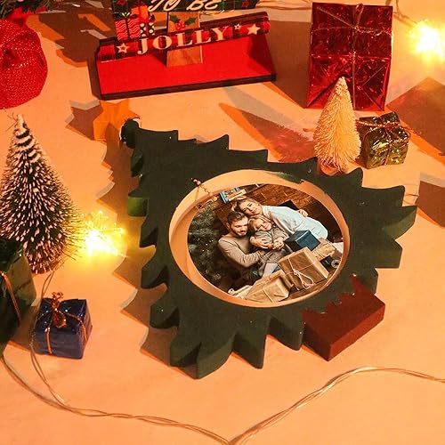 Miniatura 6 de Moldes de resina para marco de fotos grandes, moldes de silicona con forma de árbol de Navidad para resina epoxi, marco de fotos, molde único para