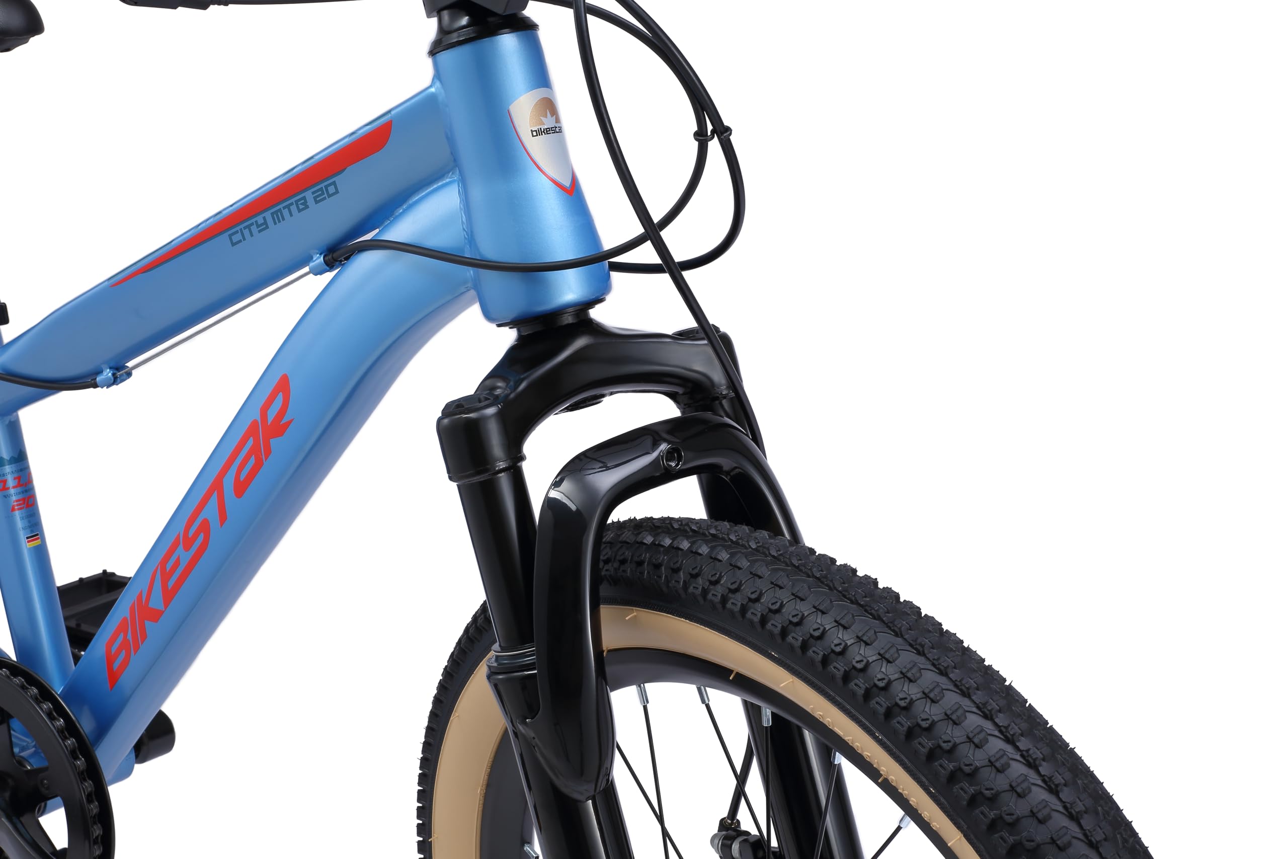 BIKESTAR MTB Mountain Bike 20" Alluminio per Bambini 6-9 Anni | Bicicletta Telaio Pollici 11 velocità Shimano, Hardtail, Freni a Disco, sospensioni
