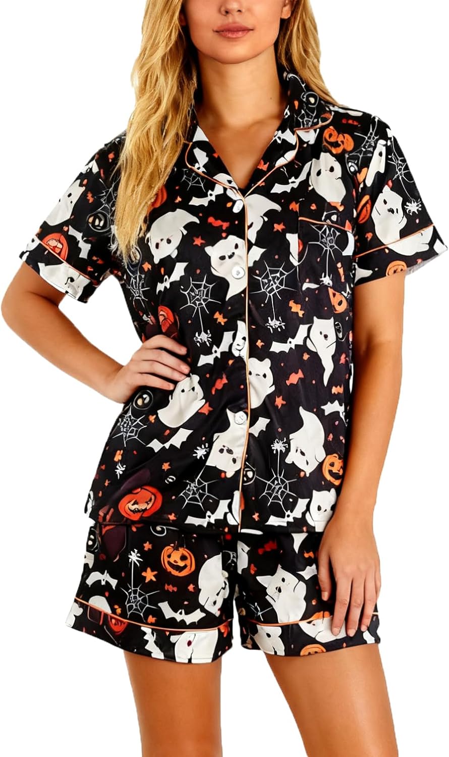 Halloween Pajamas Set for Women Teen Girls