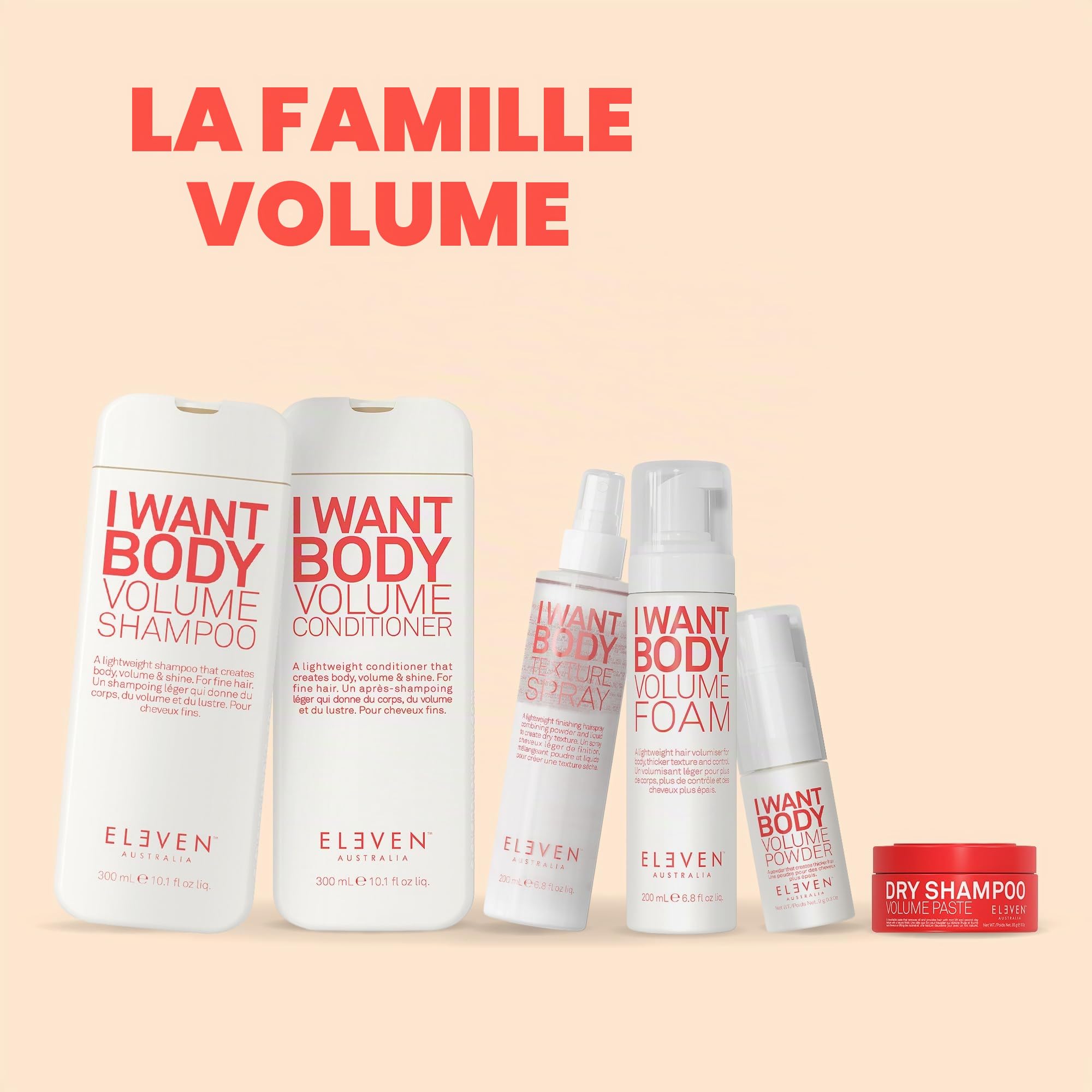 ELEVEN AUSTRALIA I Want Body Volume Foam - Mousse légère pour le coiffage, pour femmes et hommes, apporte volume, soulèvement et texture, idéal pour les cheveux fins à moyens - 200 ml