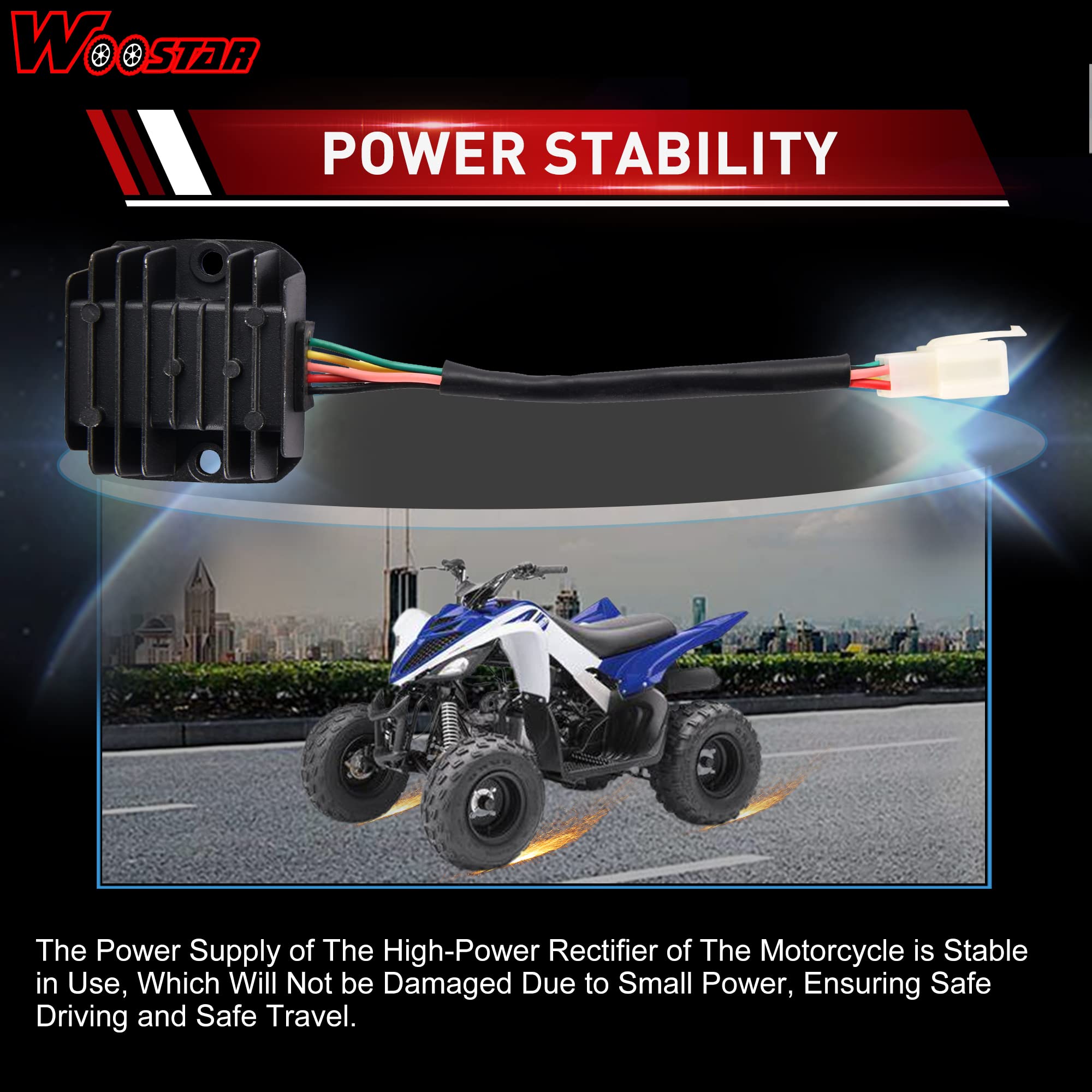 Snapklik.com : 5 Wire 12V AC Voltage Regulator Rectifier Replacement