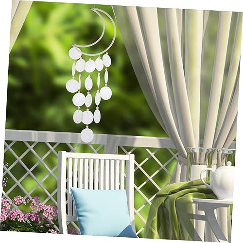 Miniatura 7 de Yardwe 4pcs Shell Wind Chime Handcraft Wind Chime Mediterranean Hanging Ornament Decorative Wind Chimes Decorative Wind Bell Wind Charm Pendant Sea