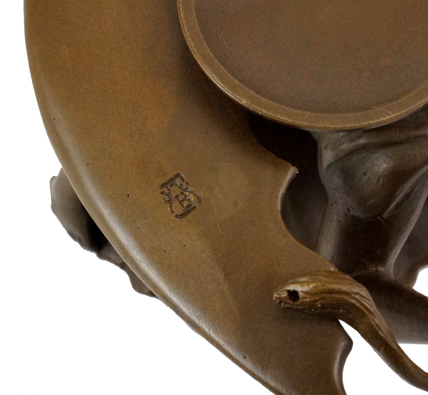Kunst & Ambiente - Teufel/Faun mit Muschelschale - Wiener Bronzefigur - mit Bergmann-Stempel - Dekorative Statue - Skulpturen online kaufen - Wohndeko - Innen