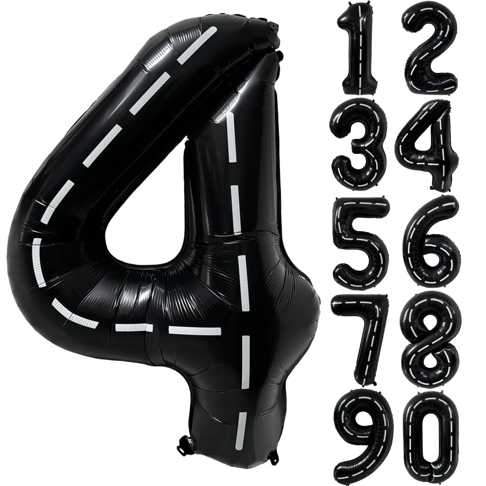 Red 0 balloon 40 Inch Giant Helium Foil Number 0 to 9 Red Balloon Birthday Wedding Party Digital Decorations (Number 0) — view 34