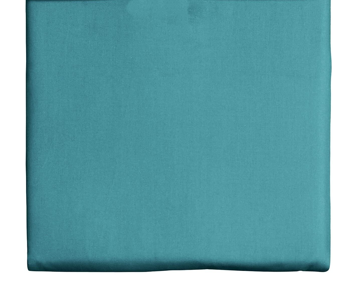 GlamptexEssentials Flat Sheet Poly Cotton Single, Double, King, Super King Flat Bed Sheet (Double, Teal)