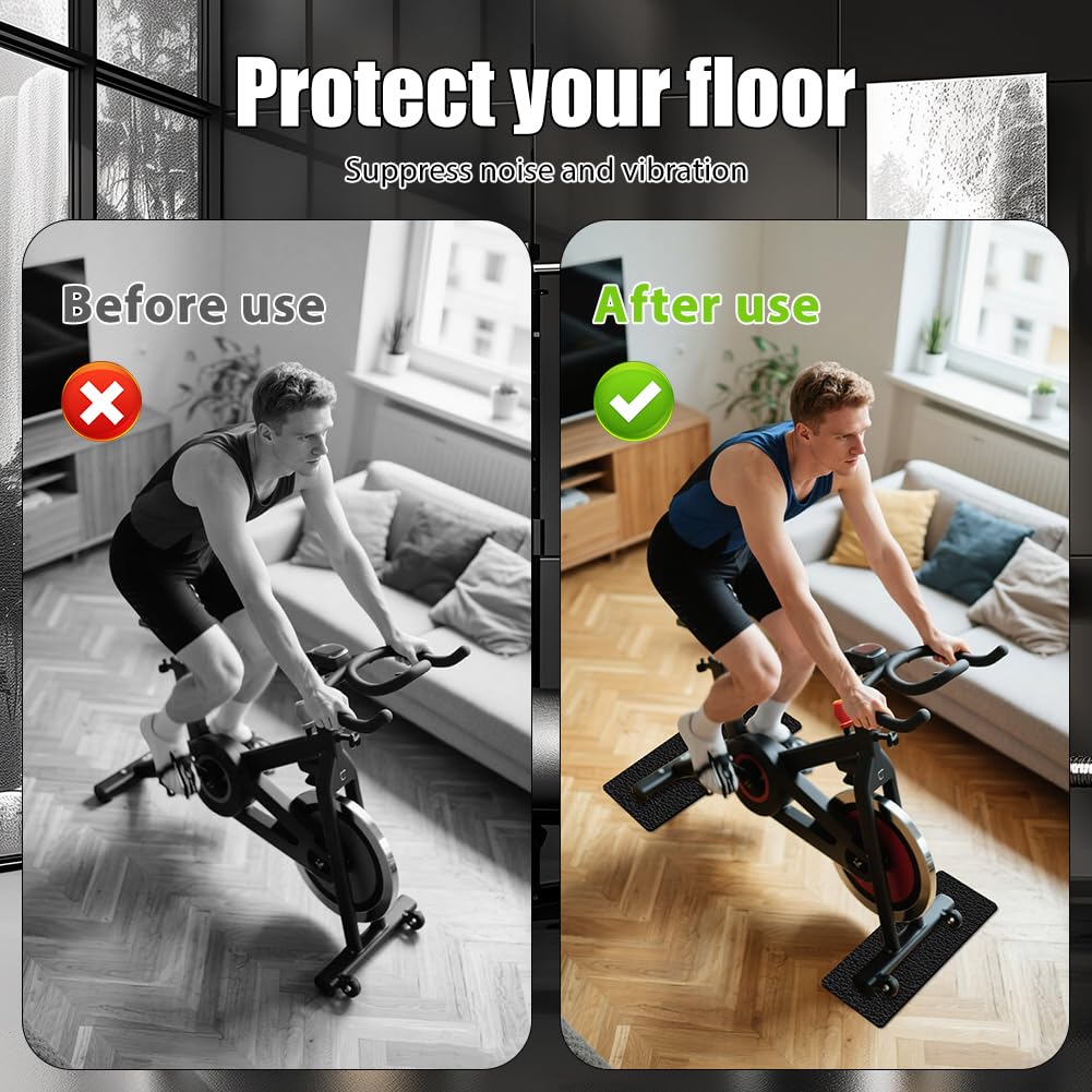 Hop-Sport Vloerbeschermingsmat Fitnessmatvan PVC, 0,6 mm Dikke Onderlegger en Beschermingsmat voor Fitness en Sporttoestellen, in Drie Maten naar Keuze (220x110 cm