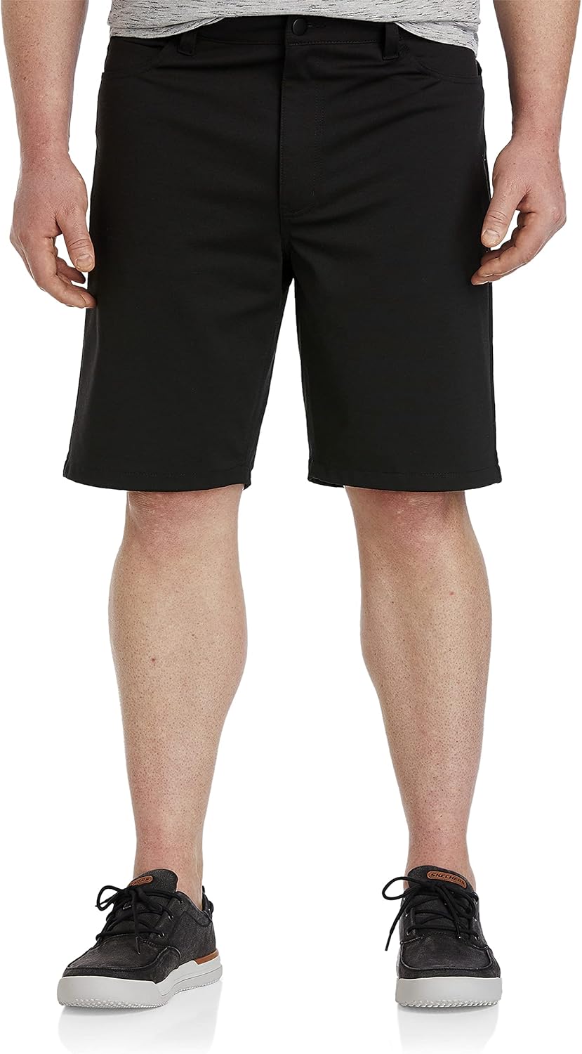 True Nation by DXL Men's Big and Tall AthleticFit Knit Shorts Black 42