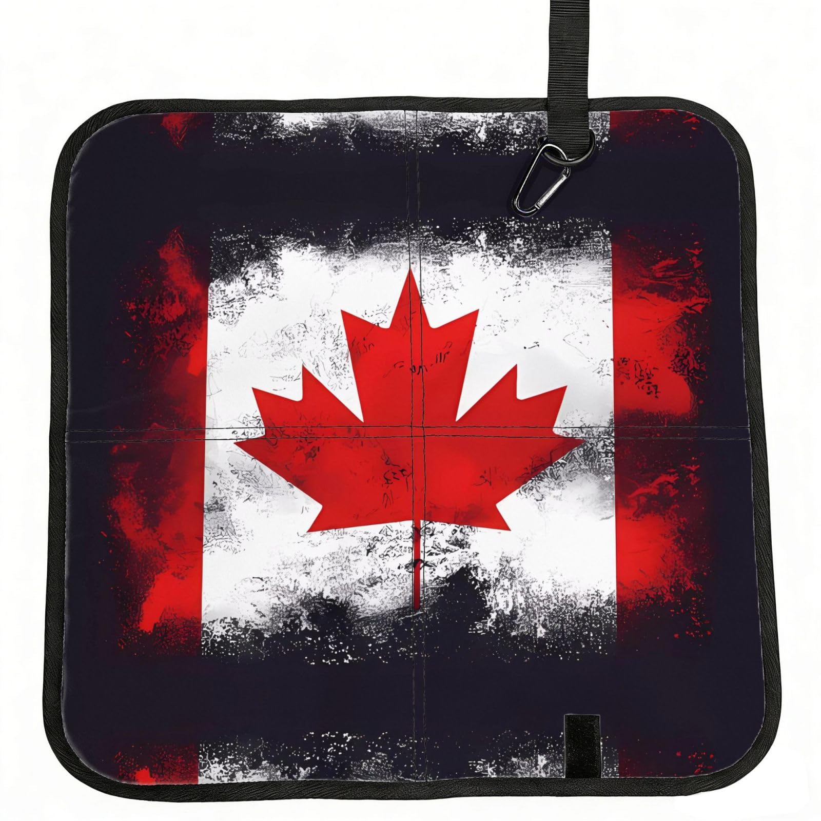 WZYCWB Canadian flag Foldable Seating Cushion with Carabiner - Stadium Mat for Camping, Hiking and Outdoor Activities