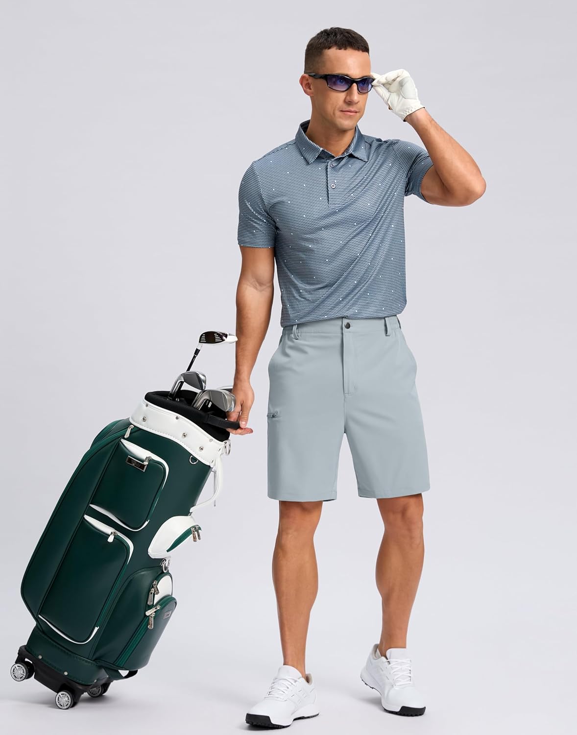G Gradual Men's Casual Shorts 9" Lightweight 4 Pockets Stretch Quick-Dry Summer Shorts for Golf Work Hiking Trips (9", Light Grey, 4XL) - Image 5