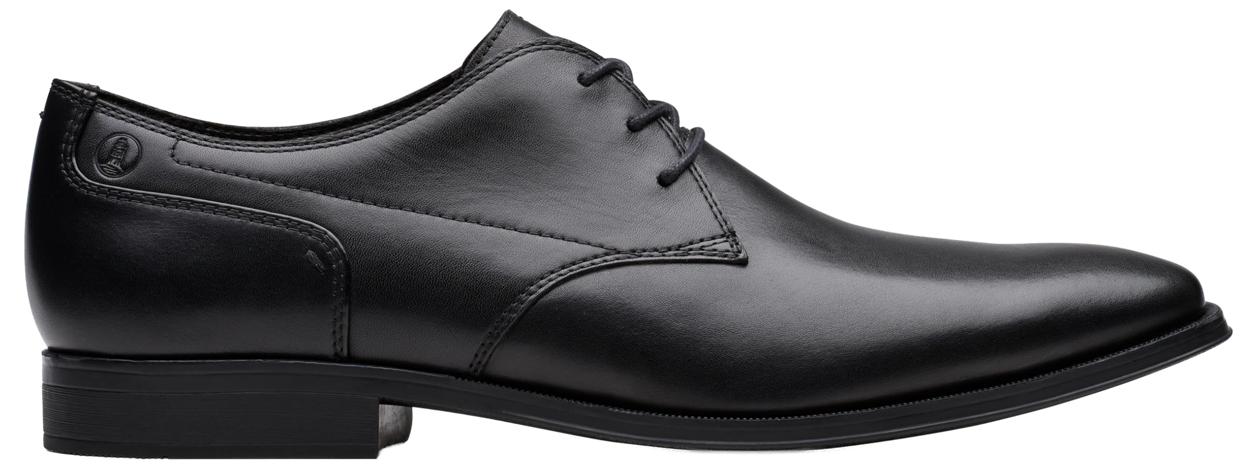 Clarks Men's Black Paulton Lace Derby Shoes,Lace Up 7.5-Standard Fit