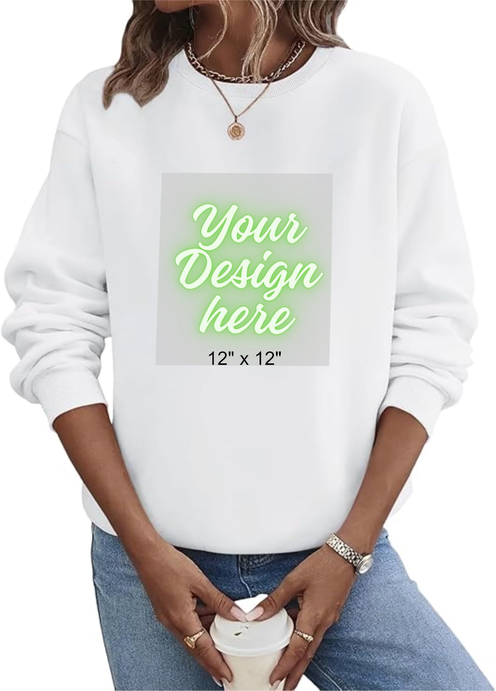 Transferencias DTF personalizadas para planchar, diseños personalizados, cualquier logotipo, diseño, texto, foto directa a transferencia de película, 12 x 12 pulgadas, listo para presionar
