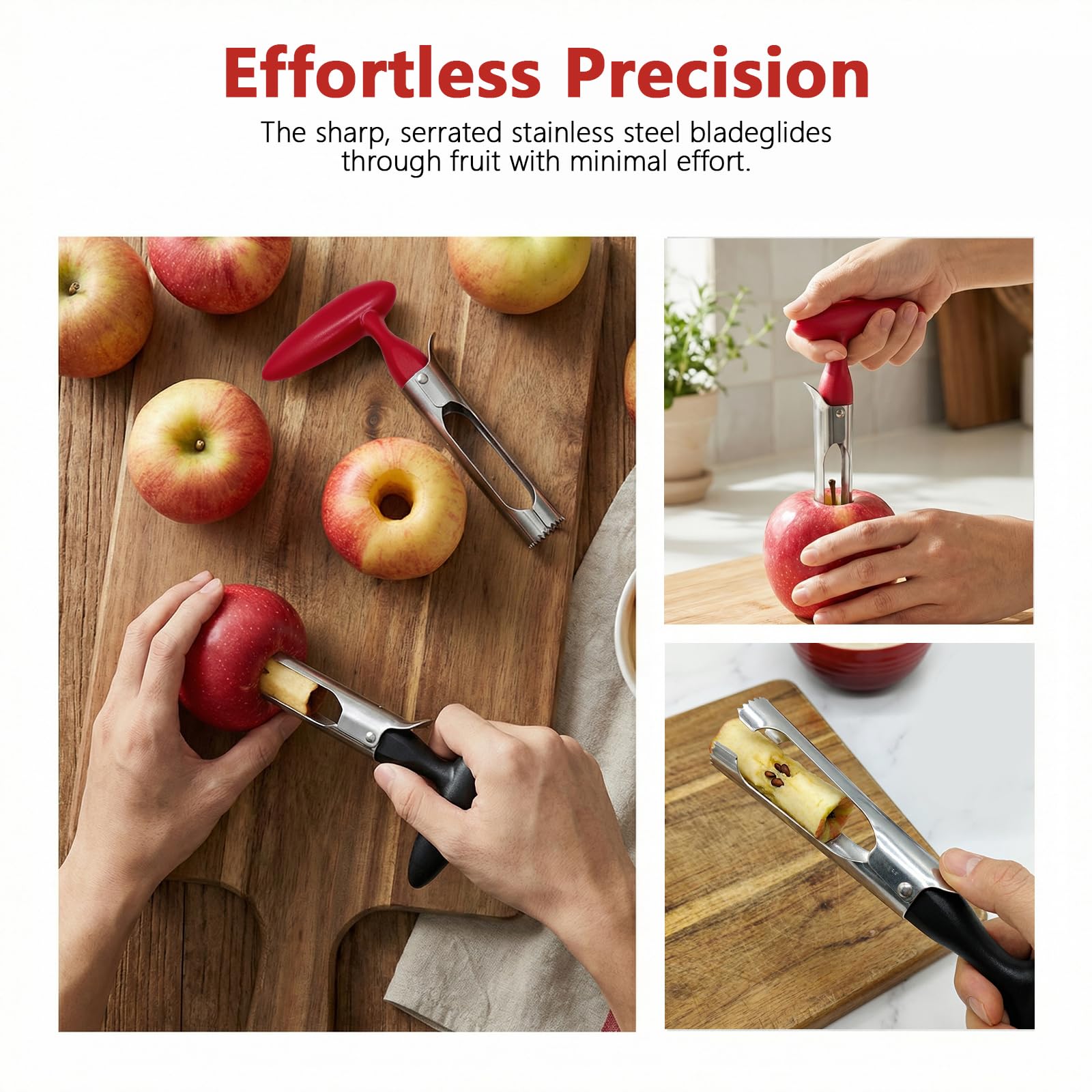 Apple Corer Tool - 2 Pack Stainless Steel -5 Apple Corer Tool - 2 Pack Stainless Steel -5