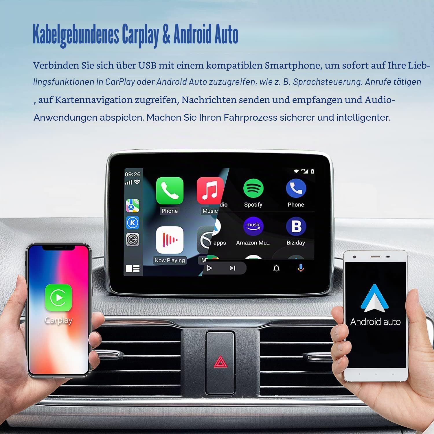 Mazda Carplay und Android Auto Retrofit Kit, TK78-66-9U0C OEM Hub passt auf MZD Connect System, 00008FZ34, Apple Carplay Adapter kompatibel mit Mazda 2/3/6/CX3/CX5/CX9/MX5 2014-2021 Jahre