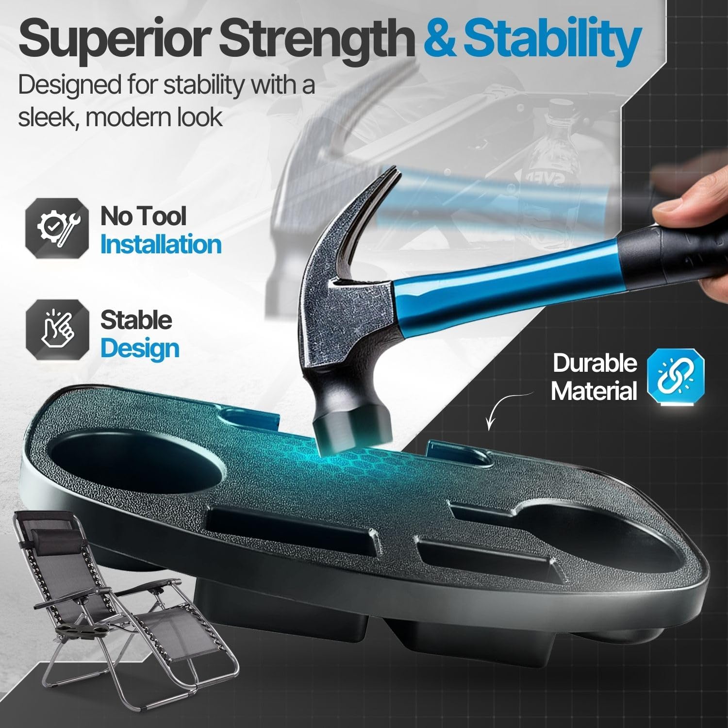 Amazon.com: Flexzion 2x Universal Oval Zero Gravity Chair Cup