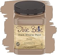 Vista 214 de Dixie Belle Paint Company - Pintura con acabado de tiza para muebles, color blanco lino (Drop Cloth), 8 fl oz, pintura mineral color blanco lino mate