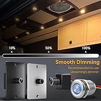 Vista 6 de Paquete de 8 luces LED de 12 voltios en forma de disco para RV, montaje empotrado en el techo, luz de techo de 7 cm, luz de techo de 12 V