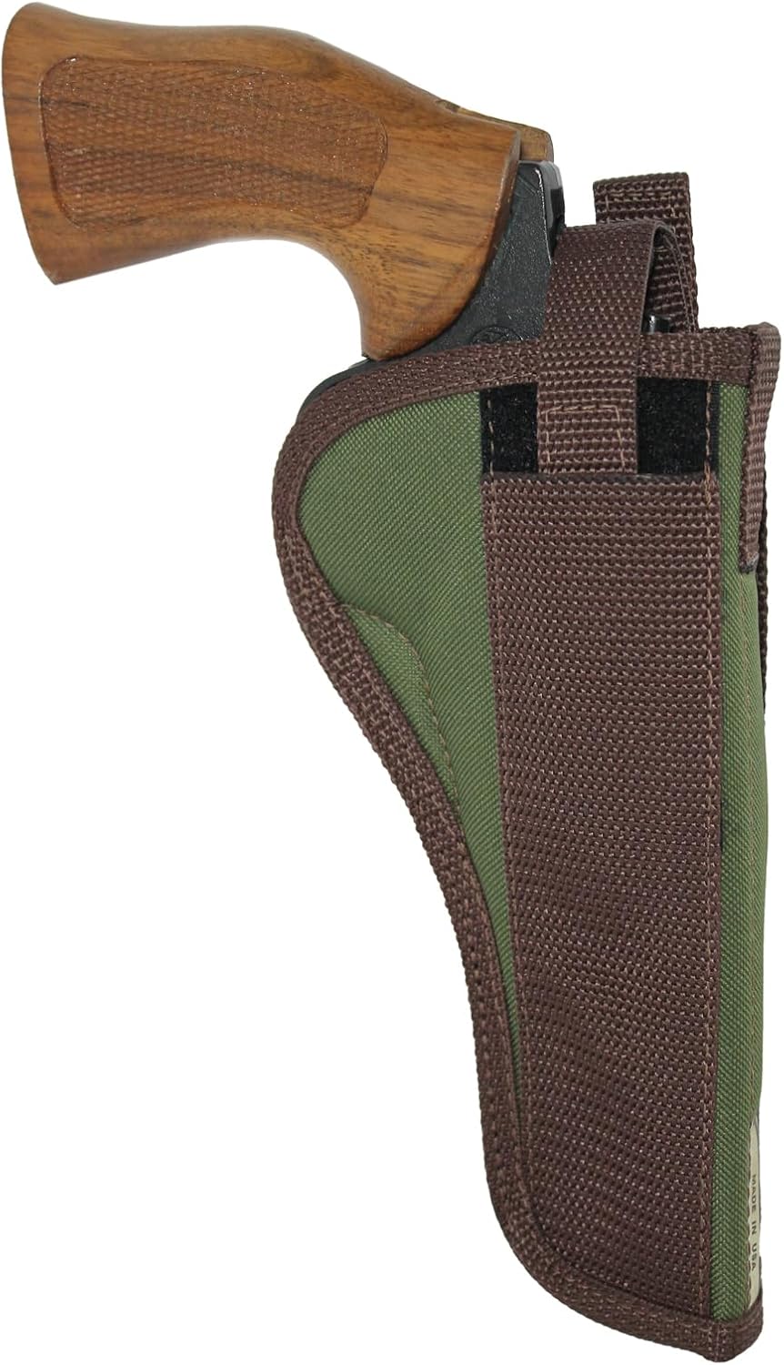 Barsony New Woodland Green OWB Belt Holster for 6" Revolvers