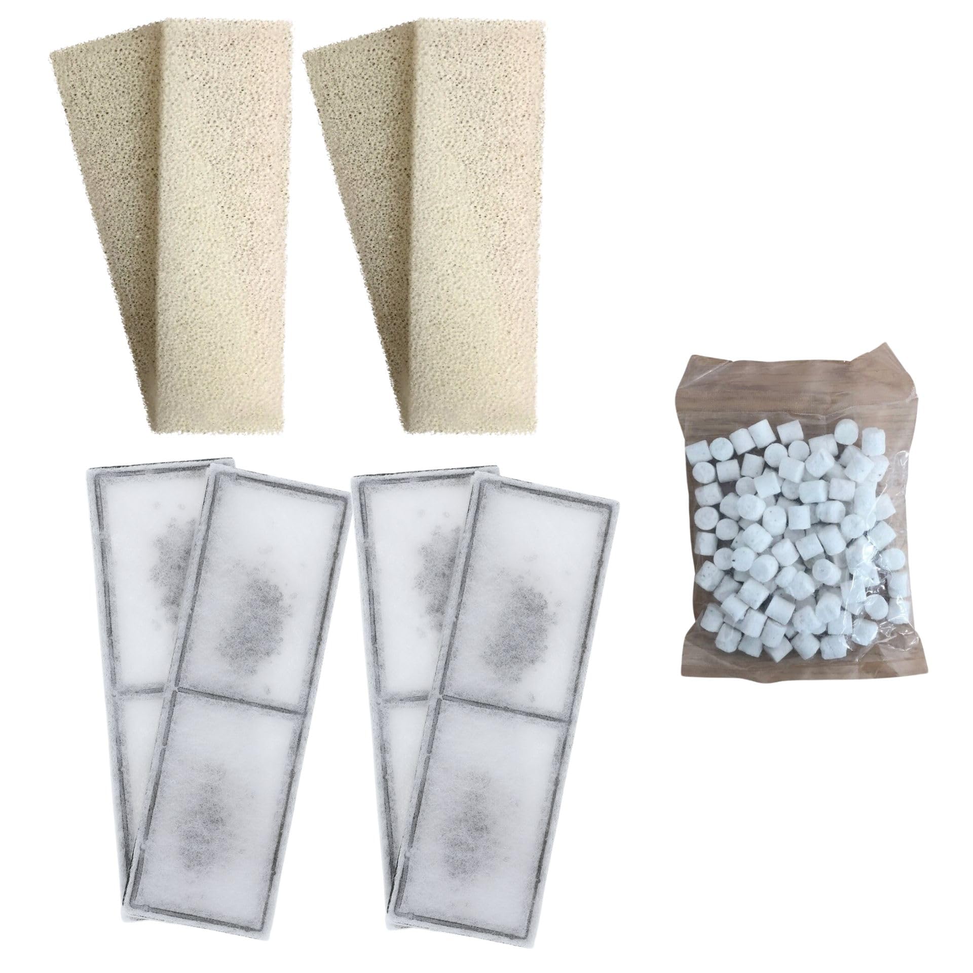 Finest-Filters 4 x Compatible Foam and 4 x Compatible PolyMax ClearMax Phosphate Nitrate Filter Cartridges and 170g Compatible Biomax to fit Fluval U3 Internal Filter