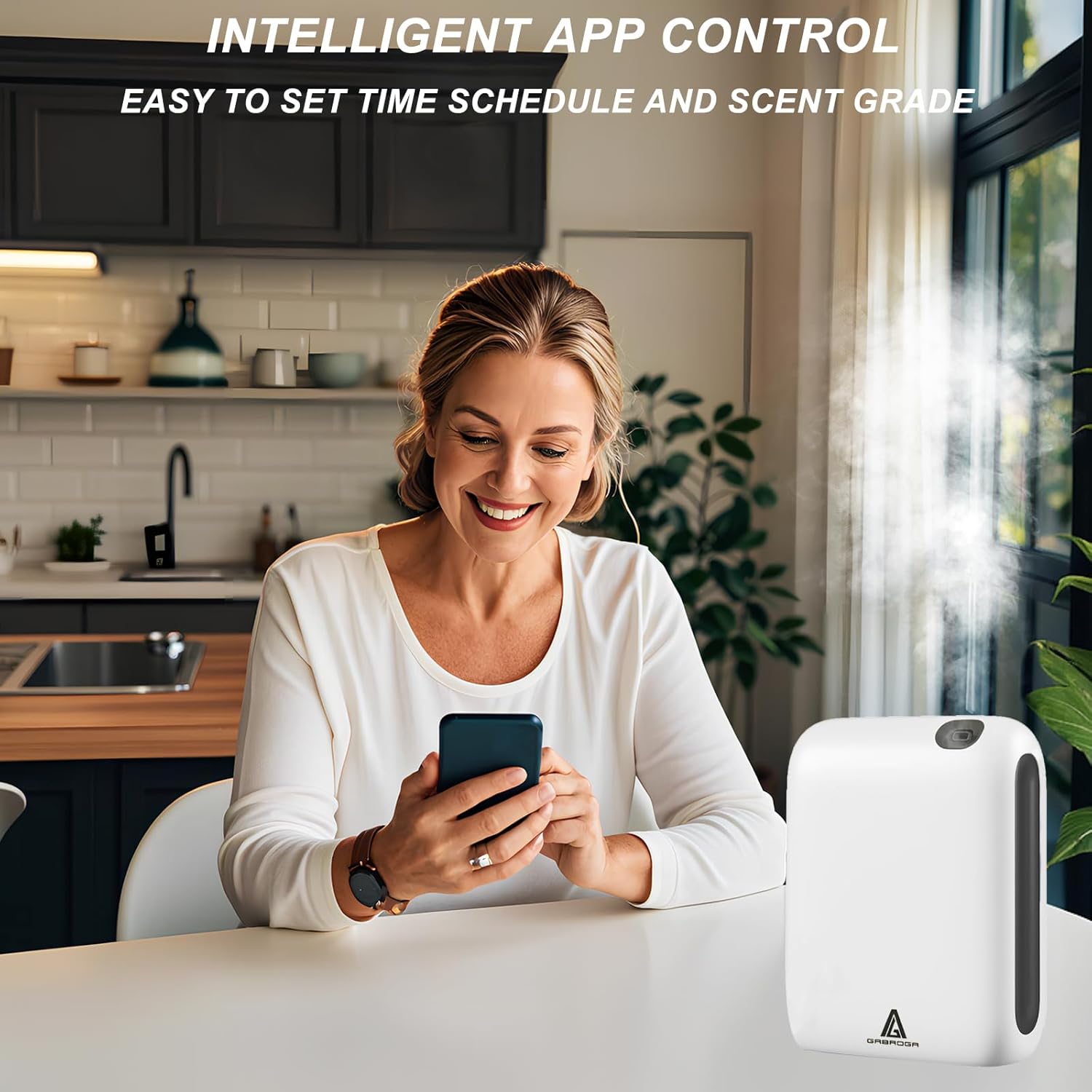 Smart Scent Air Machine for Home, 1500 Sq.Ft Coverage Hotel Collection Diffuser with Cold-air Diffusion Tech，Bluetooth Waterless Diffusers with APP Control for for Home Office Spa Large Room
