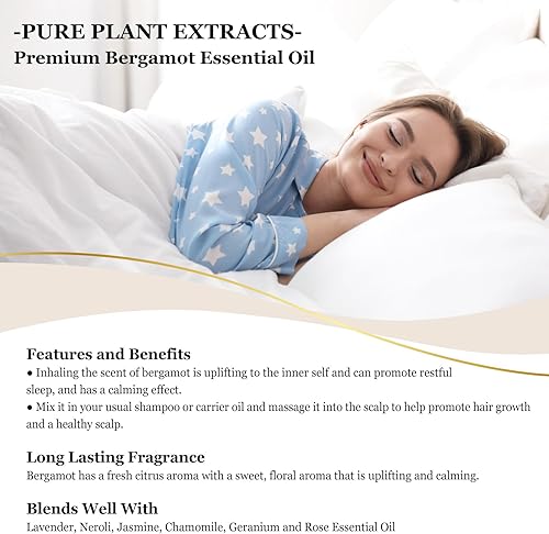 Miniatura 4 de EUQEE Aceite esencial de bergamota 118ml, aceite puro de bergamota para aromaterapia, difusor, fabricación de velas Sopa, botella grande con caja de