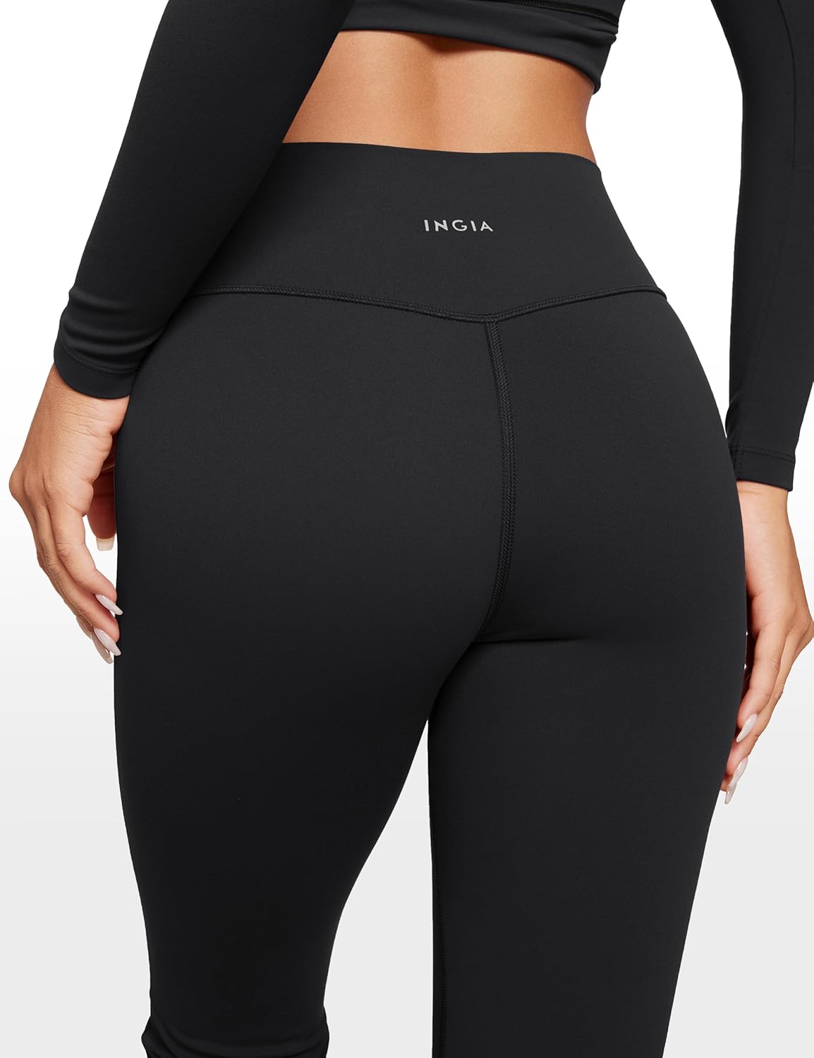 INGIA High Waist Mini Flared Leggings for Women 31" Bootcut Tummy Control Casual Lounge Yoga Pants