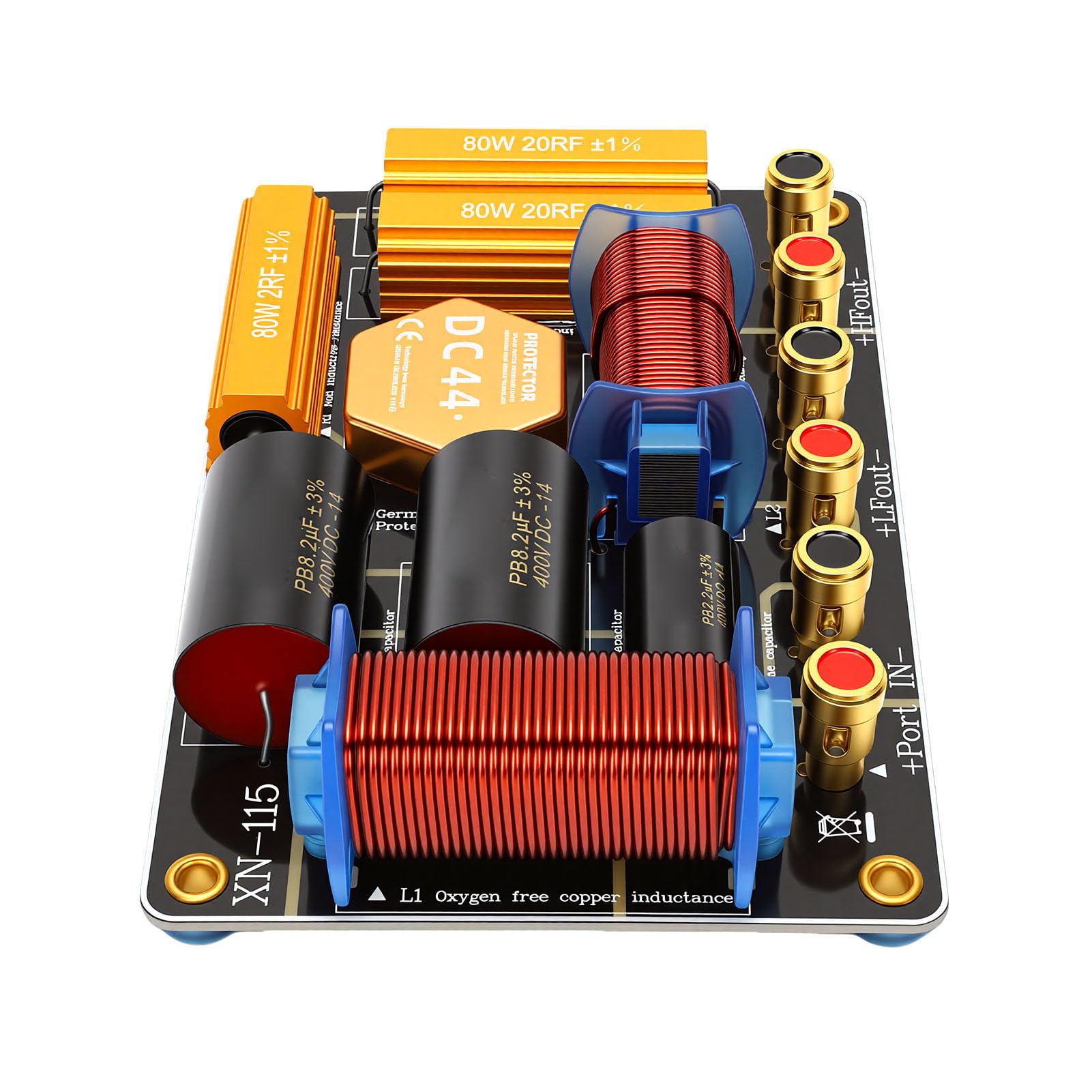 Crossover per Altoparlanti a Due Vie Ad Alta Potenza con Design Resistente Al Calore per Altoparlanti Doppi da 10-12 Pollici, Divisore di Frequenza da 550 W per Professionale, Ideale per i