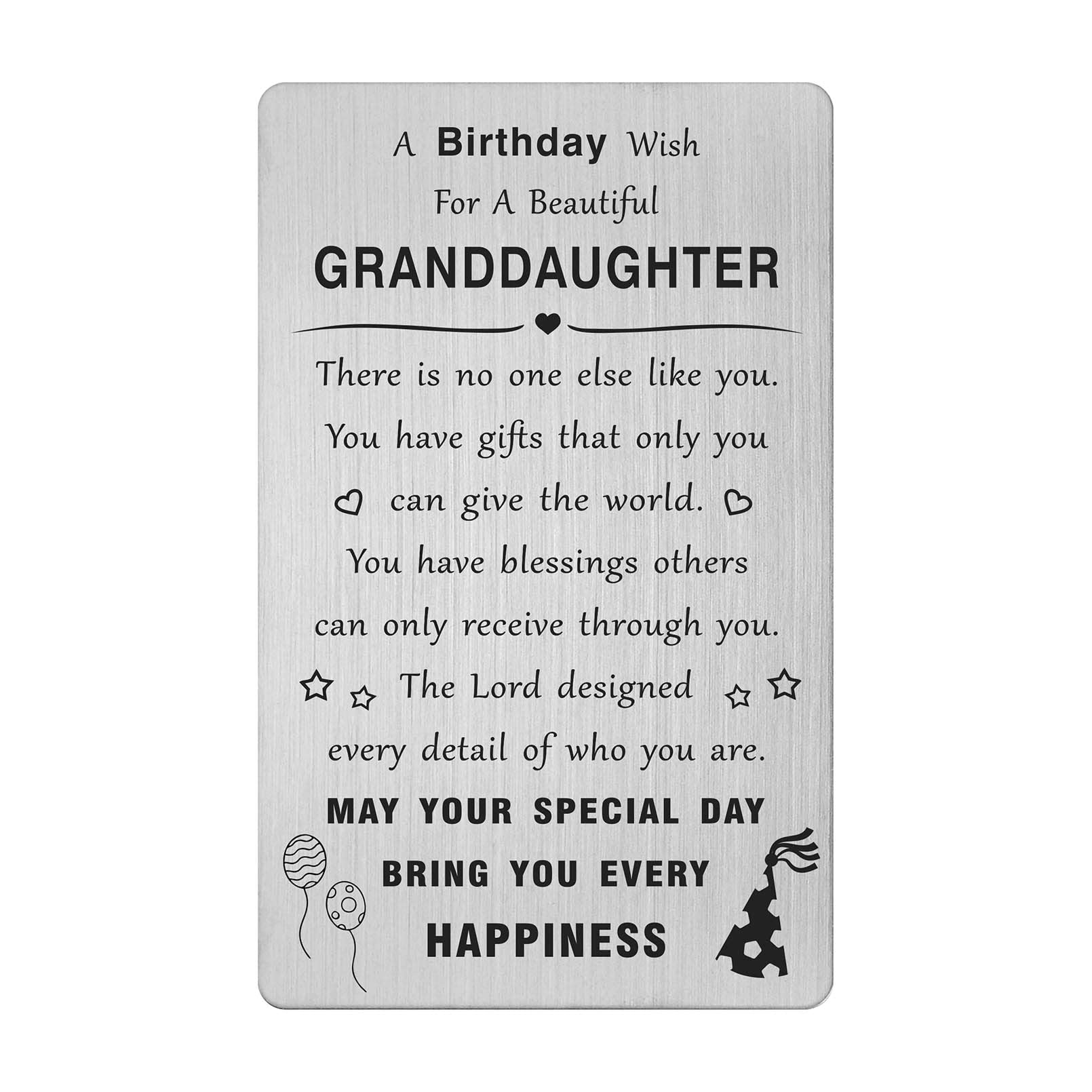 ABNTY Steel Engravd Birthday Card for Granddaughter, Meaningful Birthday Gifts, Granddaughter Birthday Card : Amazon.in: Office Products abnty-steel-engravd-birthday-card-for-granddaughter-meaningful-birthday-gifts-granddaughter-birthday-card-amazon-in-office-products