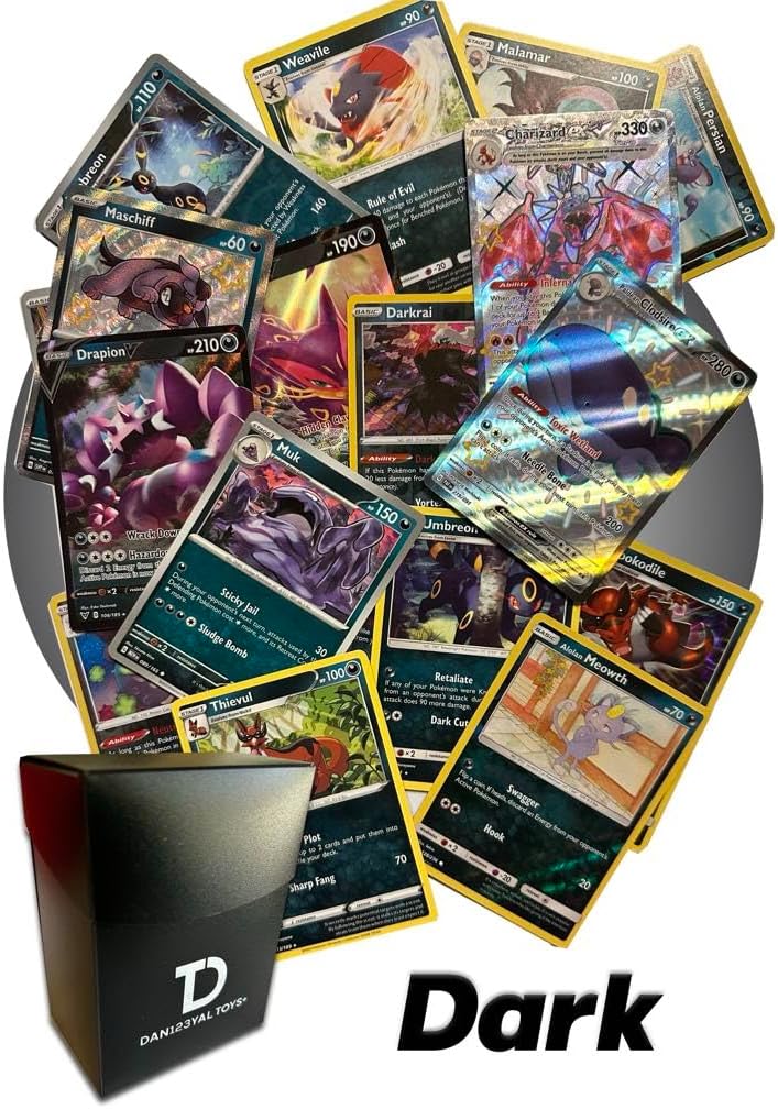 Dark Type TCG Random Assortment Bundle || Guaranteed Ultra Rare + 30 Random Cards + Dan123yal Deck Box