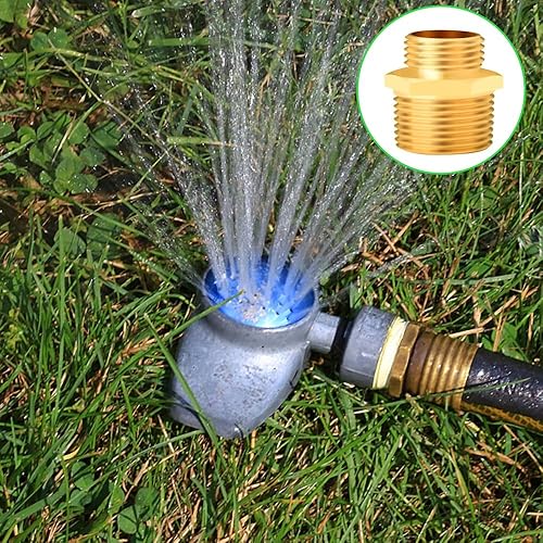 Miniatura 6 de Tsinghwang 4 adaptadores de manguera de jardín macho de 34 pulgadas GHT x 1 pulgada NPT macho, accesorios de reparación de manguera de jardín de