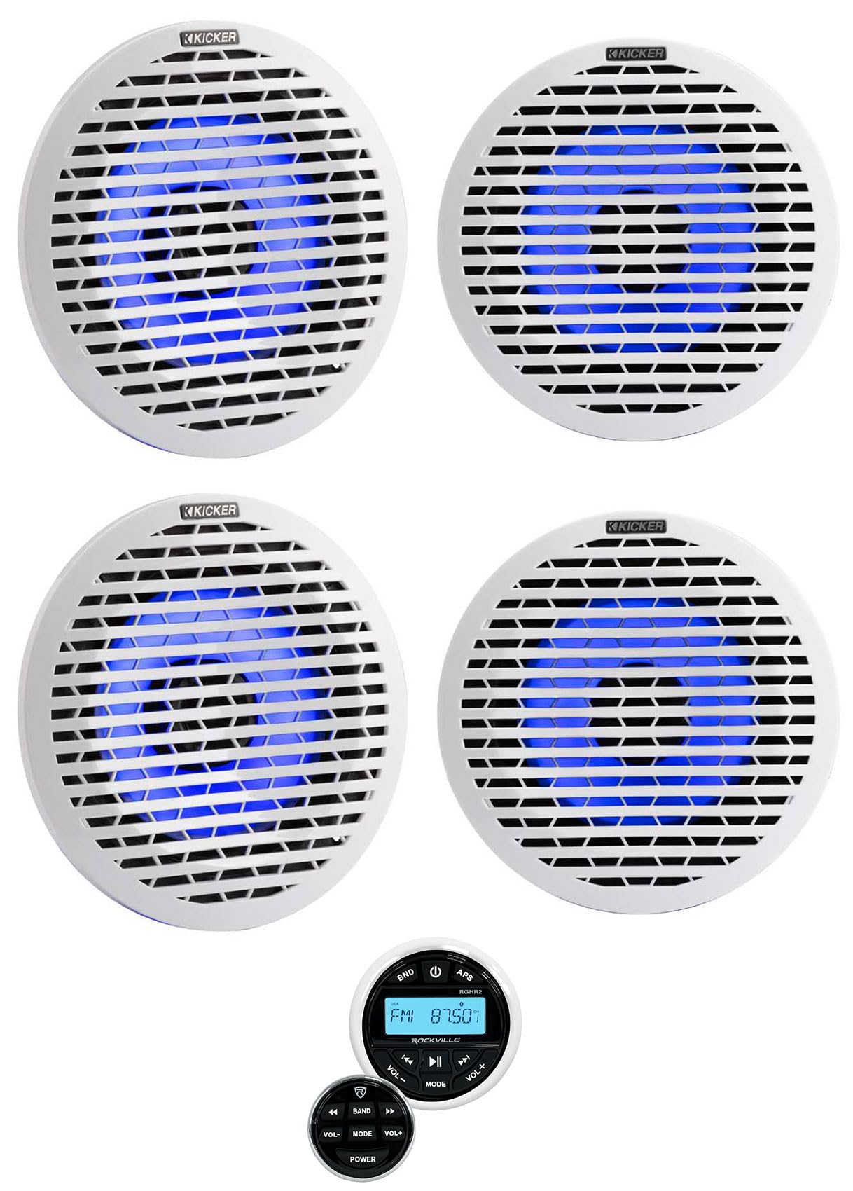 Audiosavings Bundle: (4) Kicker 51KM614FL 6.5