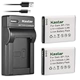 Kastar Battery (X2) & Slim USB Charger for Samsung BP-70A, BP70A, EA-BP70A and ES65 ES67 ES70 ES71 ES73 ES74 PL80 PL81 PL100 PL101 SL50 SL600 SL605 SL630 ST60 ST61 ST70 ST71 TL105 TL110 TL205
