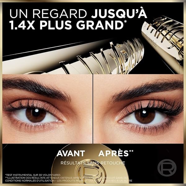 L'Oréal Paris - Mascara Volume Panoramique - Cils Démultipliés - Sans Paquets - Regard Agrandi - Technologie Stretch-Flex - Panorama Volume Millions de Cils - Noir - 4