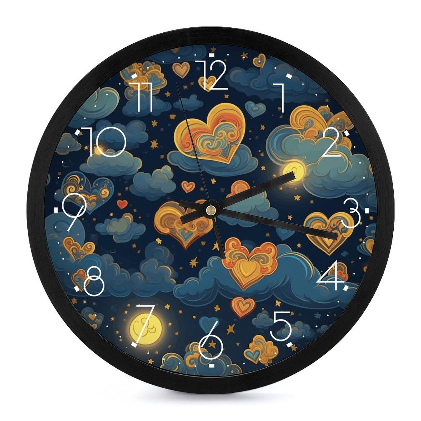Horloge murale moderne nuages et étoiles un cadeau idéal à piles