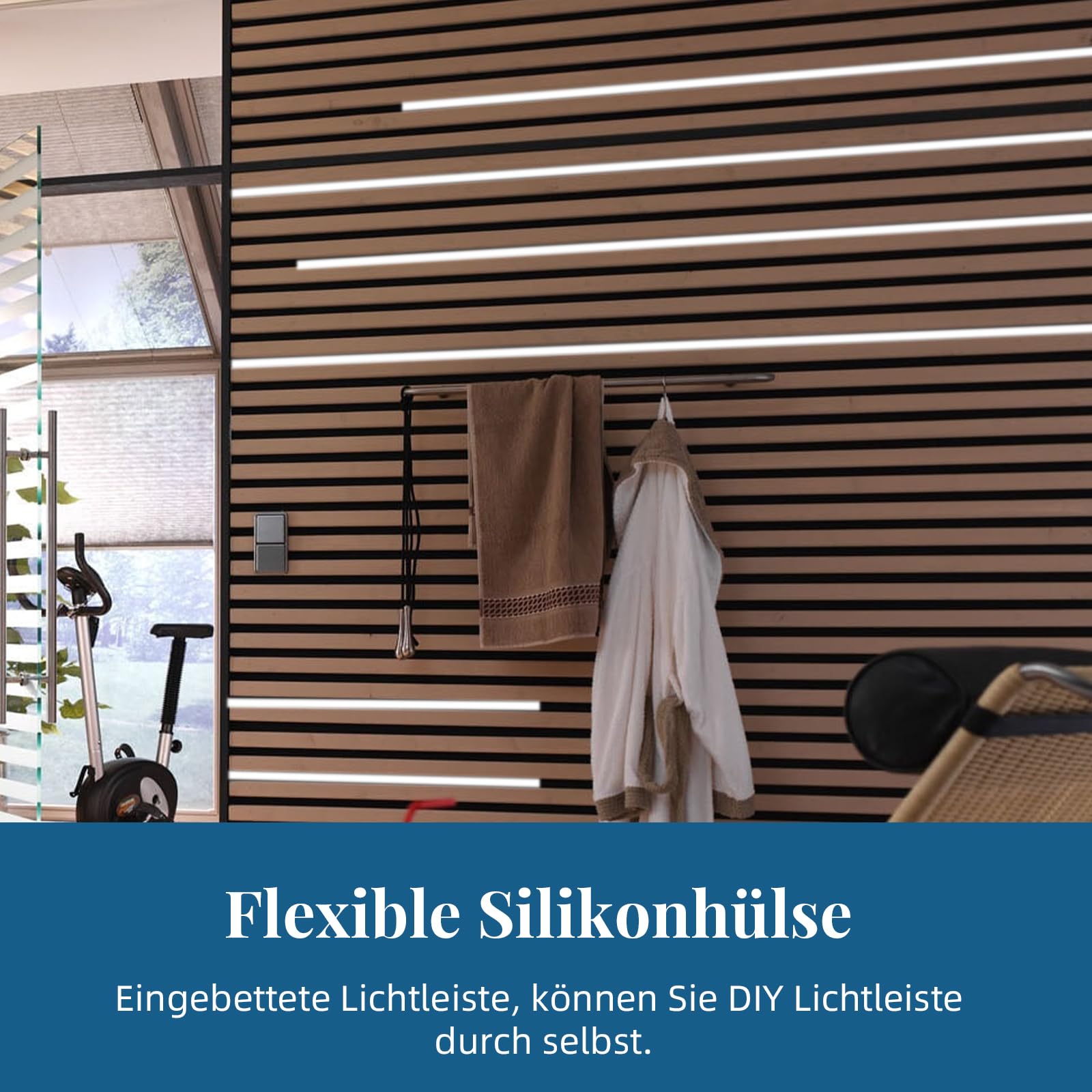 Aluminium ledstrip profiel zwart opbouw 1M - breed en laag - compleet
