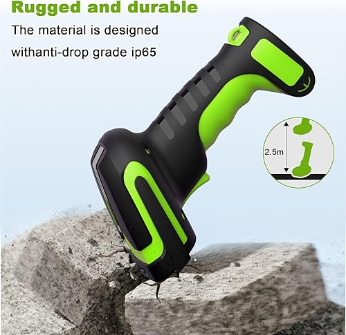 Miniatura 6 de Escáner de código de barras inalámbrico industrial de 433 Mhz con base de carga, IP65 a prueba de caídas Bluetooth 2 en 1 y lector de código de