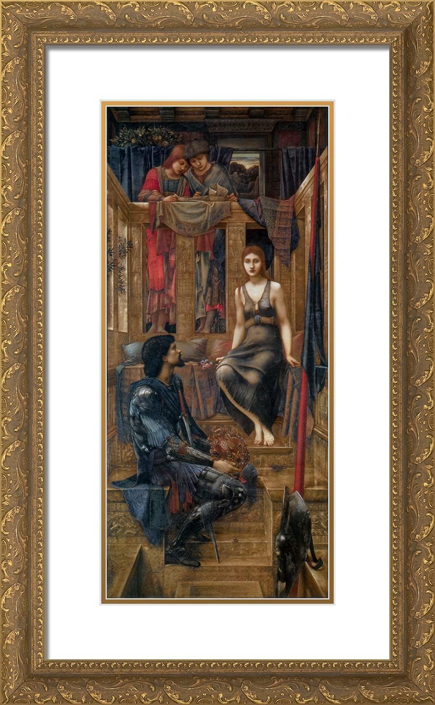ArtDirect Burne-Jones, Edward 15x24 Black Modern Framed Art Print Titled: King Cophetua and the Beggar Maid