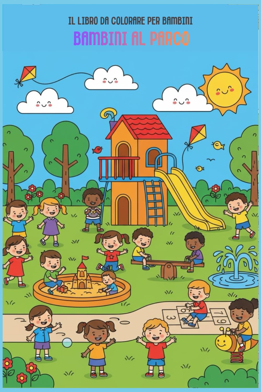 Bambini al parco: Il libro da colorare per bambini