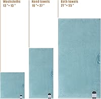 Vista 177 de SEMAXE Juego de 12 toallas de 100% algodón, 13 × 13 pulgadas, toallas suaves amarillas para la cara – súper absorbentes y de secado rápido, paño