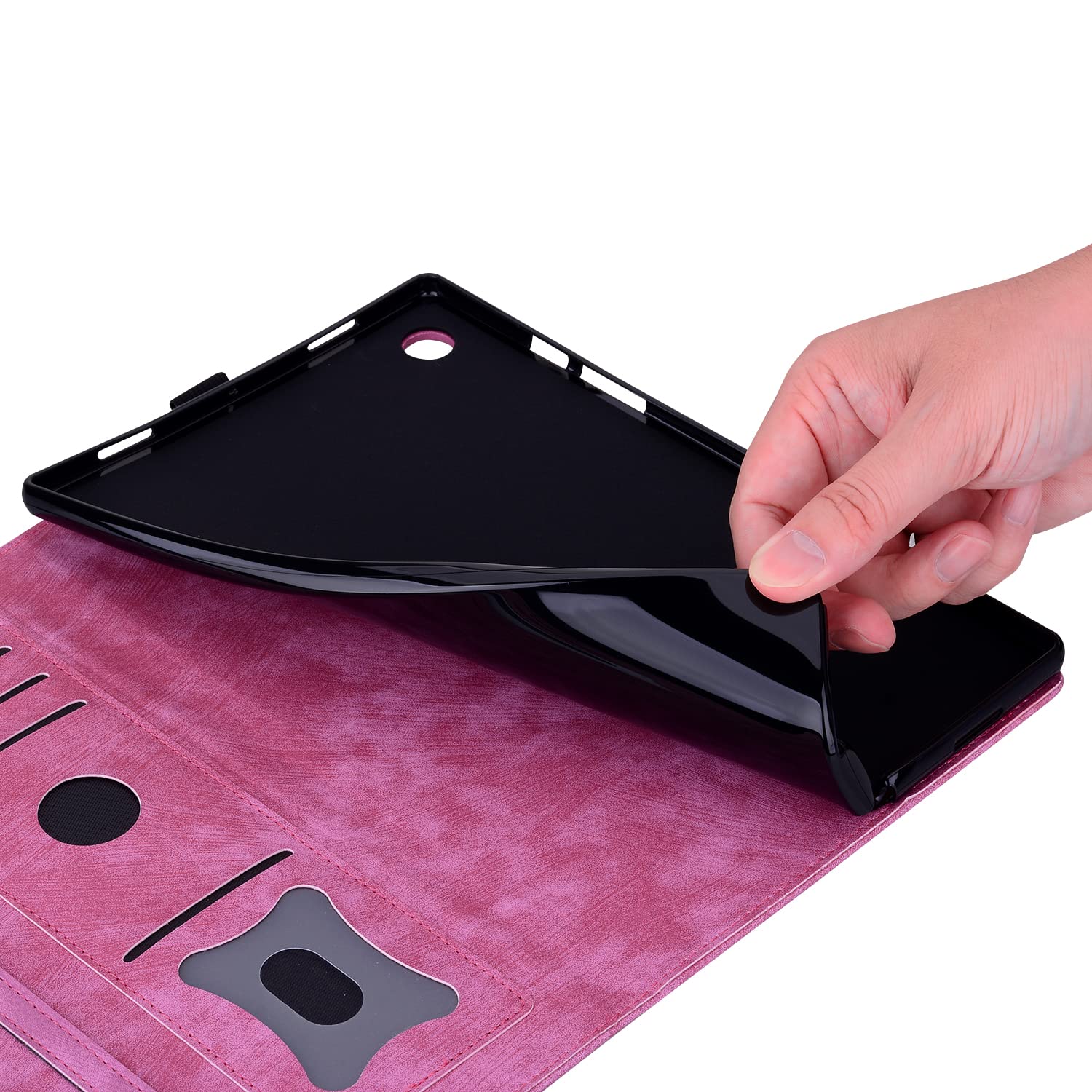 Custodia In Similpelle Liscia Nera Per Lenovo Tab M10 Plus Gen 3 - Foto 4