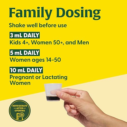 Vista 5 de MegaFood Suplemento de hierro líquido para mujeres, hombres y niños, clínicamente demostrado que aumenta los niveles de hierro sin estreñimiento